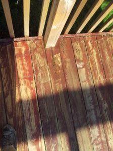 After pressure washing